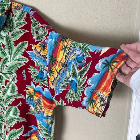 *VINTAGE* PINEAPPLE CONNECTION Hawaiian Hawaii Aloha Tropical Shirt Size XL - Picture 3 of 9